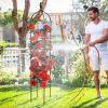 2 Packs Garden Obelisk Trellis 5.9Ft Plants Tower For Climbing Plants Flower Vegetable Vine Support Rustproof Garden Plant Trellis Black