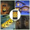 Flame Solar Lights Outdoor 96 Leds Waterproof Flickering Flame Wall Mount Lamp Auto On Off Sensor Decorative Landscape Night Lamp For Deck Patio Yard