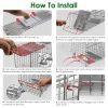 2Pcs 24X7.48X8.27In Folding Humane Live Animal Trap Cages Easy To Catch And Release Foldable Cat Trap Galvanized Steel For Small Cats Squirrels Rabbit