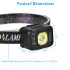 2Packs Rechargeable Motion Sensor Headlamp 6 Light Modes Cob Xpg Headlight Torch Flashlight For Fishing Running Camping Hiking