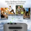 5 In 1 Portable Waist Clip Fan With 5 Speeds Flashlight 10000Mah Battery Operated Personal Wearable Turbo Belt Fan Hands-Free Neck Fan For Camping Tra