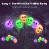 4 Packs Solar Skull Lights Outdoor Halloween Decorations Solar Powered With 6 Skull Heads 2 Lighting Modes Ip45 Waterproof Halloween Yard Lights For L