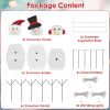 3Pcs 2D Christmas Snowman Yard Decoration Snowman Family Outdoor Decoration With 60Pcs Led Warm Yellow Lights Ip44 Waterproof For Christmas Indoor Out