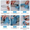 Electric Mini Chainsaw Portable Handheld Cordless Small Chain Saw Battery Powered With 2Pcs 2200Mah Rechargeable Batteries 4In/6In Chains For Pruning