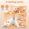 1500W Infrared Heater With Stand Electric Outdoor Patio Heater Ip65 Waterproof Tripod Wall Mount With 2 Remotes 3 Heating Levels For Home Restaurant Y