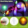 3Pcs Halloween Light Decorations Total 50 Leds 24Ft Halloween String Lights Colorful 3D Skeleton Ghost String Lights Gauze Skull String Lights Spooky