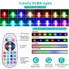 4Pcs Landscape Lights Color Changing Landscape Spotlight Ip65 Waterproof Rgbw Led Colorful Stake Light With Remote Control 16 Color 4 Dynamic Light Mo