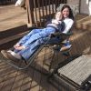 2Packs Zero Gravity Lounge Chair W/ Dual Side Tray 330Lbs Load Foldable Recliner Chair W/ Stress Relief Pillow Patio Poolside Beach Lying Chair