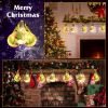 13.78Ft Christmas Snow Globe String Light Battery Powered 10 Led Bulbs Indoor Christmas Lights With Pine Needles Snowflakes Berries
