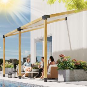 Pergola Kit, 15Â° Slanted Pergola Brackets w/ 4-Way/3-Way Brackets, Post Bases, Wall Mounts for 3.6" X 3.6" Lumber, Black