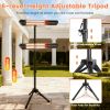 1500W Infrared Heater With Stand Electric Outdoor Patio Heater Ip65 Waterproof Tripod Wall Mount With 2 Remotes 3 Heating Levels For Home Restaurant Y