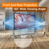 100Inch Projector Screen With Stand 16:9 4K Hd Rear Front Wrinkle-Free Portable And Foldable Movie Screen With Carry Bag For Indoor Outdoor Home Theat