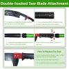 2 In 1 Extra Long Manual Pole Saw 8.23-28.25Ft Extendable Tree Pruner For High Branches With Pruner Scissors 2 Double-Hooked Saw Blades Goggles Gloves