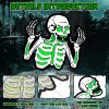 Halloween Skeleton Yard Sign Decorations 6Pcs Glow In The Dark Halloween Skull Fluorescence Lawn Garden Sign With 12 Stakes For Haunted House Garden Y