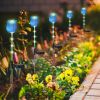 2Pcs Solar Powered Tulip Garden Light Wind Mill Waterproof Landscape Stake Lamp Decorative Lawn Lights For Yard Driveway Walkway Patio