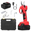 21V Cordless Electric Pruning Shears 40Mm 1.57" Electric Branch Scissors Tree Branch Cutter With 2 Rechargeable Batteries Sharpening Stone Blade Repla