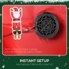 7Ft Inflatable Hanging Santa Christmas Decoration With Warm White Led Lights Built-In Fan Outdoor Blow Up Christmas Yard Decor For Lawn Garden Roof Ea