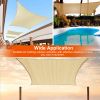 Rectangle Top Canopy 98% Uv Block Awning Shelter 185Gsm Hdpe Patio Cover With Snap Hooks Ropes For Outdoor Garden Backyard