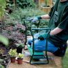 Foldable Garden Kneeler Seat W/ Kneeling Soft Cushion Pad Tools Pouch Portable Gardener Kneeling Bench Stool