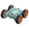 Kid Driving Rc Stunt Car 7 Color Strip Light Dynamic Music Swing Arm Double-Sided   Rolling Remote Control Car Off Road 2.4Ghz 4Wd Rechargeable Racing
