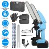 Electric Mini Chainsaw Portable Handheld Cordless Small Chain Saw Battery Powered With 2Pcs 1200Mah Rechargeable Batteries 8In Chains Gloves Goggles F
