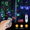 Butterfly Curtain String Lights Usb Powered Colorful Led Fairy Lamps W/8 Modes 96 Led Remote Control 11.5Ft For Bedroom Weddings Christmas Party Decor