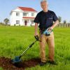 800W 21V Cordless Tiller Cultivator 3.0Ah Battery Powered Tiller With 8.66" Width 6.69" Depth Manganese Steel Tines For Soil Cultivation Weeding Garde