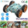 Kid Driving Rc Stunt Car 7 Color Strip Light Dynamic Music Swing Arm Double-Sided   Rolling Remote Control Car Off Road 2.4Ghz 4Wd Rechargeable Racing