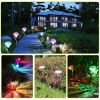 4Pcs Solar Garden Light Outdoor Diamond Led Light 7-Color Changing Ip65 Waterproof Pathway Stake Decorative Lamp For Garden Patio Yard Walkway