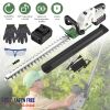 20In Cordless Hedge Trimmer 21V Handheld Bush Trimmer Electric Grass Shrub Trimmer With Dual-Action Blades 0.6In Cutting Diameter Safety Lock Adjustab