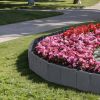 16Ft Non-Digging Plastic Landscape Edging 20Pcs Faux Cobbled Stone Garden Borders With 20 Spikes Shovel Gloves Flexible Bendable For Flower Beds Pathw