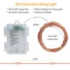 2Pcs Led String Lights 100Led Beads 32.8Ft Copper Fairy Lights Ip65 Waterproof Battery Operated Flash Lights With Remote Control For Wedding Party Jar