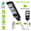 Solar Street Path Light Outdoor 120Leds Radar Sensor Remote Control Wireless Lamps Ip65 Waterproof Lighting For Garage Front Door Garden Pathway
