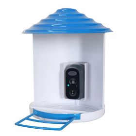 Smart Bird Feeder With Solar Powered Camera 1080P Hd Ai Identify Pir Motion Auto Capture Video Cloud Card Storage Wifi Connection App Control Ip65 Wat