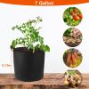 3 Pack Plant Grow Bags Potato Vegetable Planter Bags Breathable Planting Fabric Pots 7Gallons