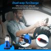 Camping Light Hand Crank Hiking Emergency Spotlight Lantern Lamps W/ Car Charger