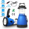 Camping Light Hand Crank Hiking Emergency Spotlight Lantern Lamps W/ Car Charger