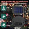 2Pcs Solar Powered Lighted Christmas Tree Urn Filler With Light Artificial Xmas Trees Light With Berries Decor Balls Led Pathway Pine Tree Ip44 Waterp