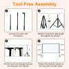 120Inch Projector Screen With Stand 16:9 4K Hd Rear Front Wrinkle-Free Portable And Foldable Movie Screen With Carry Bag For Indoor Outdoor Home Theat
