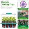 5Packs Seed Starter Tray With Grow Light Humidity Dome Germination Kit With 5-Level Brightness 4 Timers For Indoor Greenhouse