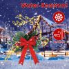 2Pcs Christmas Lighted Reindeer Decoration Led Pathway Stake Lights Battery Powered For Outdoor Garden Lawn Porch Front Door Patio Holiday Decor