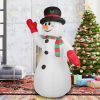 7.9Ft Christmas Inflatable Giant Snowman Blow Up Light Up Snowman With Led Lights Hat Scarf  Ipx4 Waterproof Christmas Outdoor Yard Lawn Holiday Decor