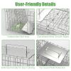 31X12X11” Folding Live Animal Trap Cage With Waterproof Cover And Gloves Humane Easy To Catch And Release Trap For Stray Cats Raccoons Squirrel Skunk