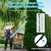 Pole Mini Hedge Trimmer & Grass Shear Electric Cordless Handheld Hedge Trimmer With 90° Rotatable Head Telescopic Extension Pole Gloves Goggles 2Pcs 2