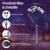 4 Packs Solar Skull Lights Outdoor Halloween Decorations Solar Powered With 6 Skull Heads 2 Lighting Modes Ip45 Waterproof Halloween Yard Lights For L