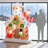 7.2Ft Inflatable Gingerbread House Christmas Decoration With Warm White Led Lights Built-In Fan 6 Ground Stakes & 2 Tether Ropes Outdoor Yard Lawn Hol