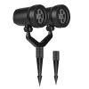 Christmas Snowflake Projector Light Dual-Head Led Stake Light Ip44 Waterproof Xmas Decoration For Holiday Indoor Outdoor Use Garden Patio Wall Decor