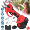 21V Cordless Electric Pruning Shears 40Mm 1.57" Electric Branch Scissors Tree Branch Cutter With 2 Rechargeable Batteries Sharpening Stone Blade Repla