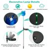 2Pcs Solar Powered Tulip Garden Light Wind Mill Waterproof Landscape Stake Lamp Decorative Lawn Lights For Yard Driveway Walkway Patio