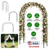 7.87Ft H X 4.59Ft W Adjustable Metal Garden Arch Diy Outdoor Trellis For Climbing Plants Wedding Arch Decoration Iron Arbor For Backyard Garden Entran